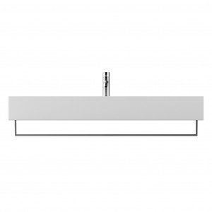 Lavabo sospeso Spy rettangolare in ceramica bianco opaco - Alice Ceram 2