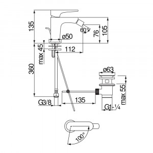 Miscelatore bidet Yoyo Nobili cromo lucido | Risparmio energetico 2