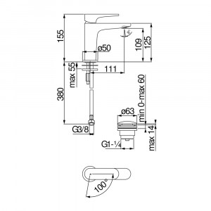 Miscelatore lavabo Yoyo cromo lucido Nobili – Risparmio energetico 2