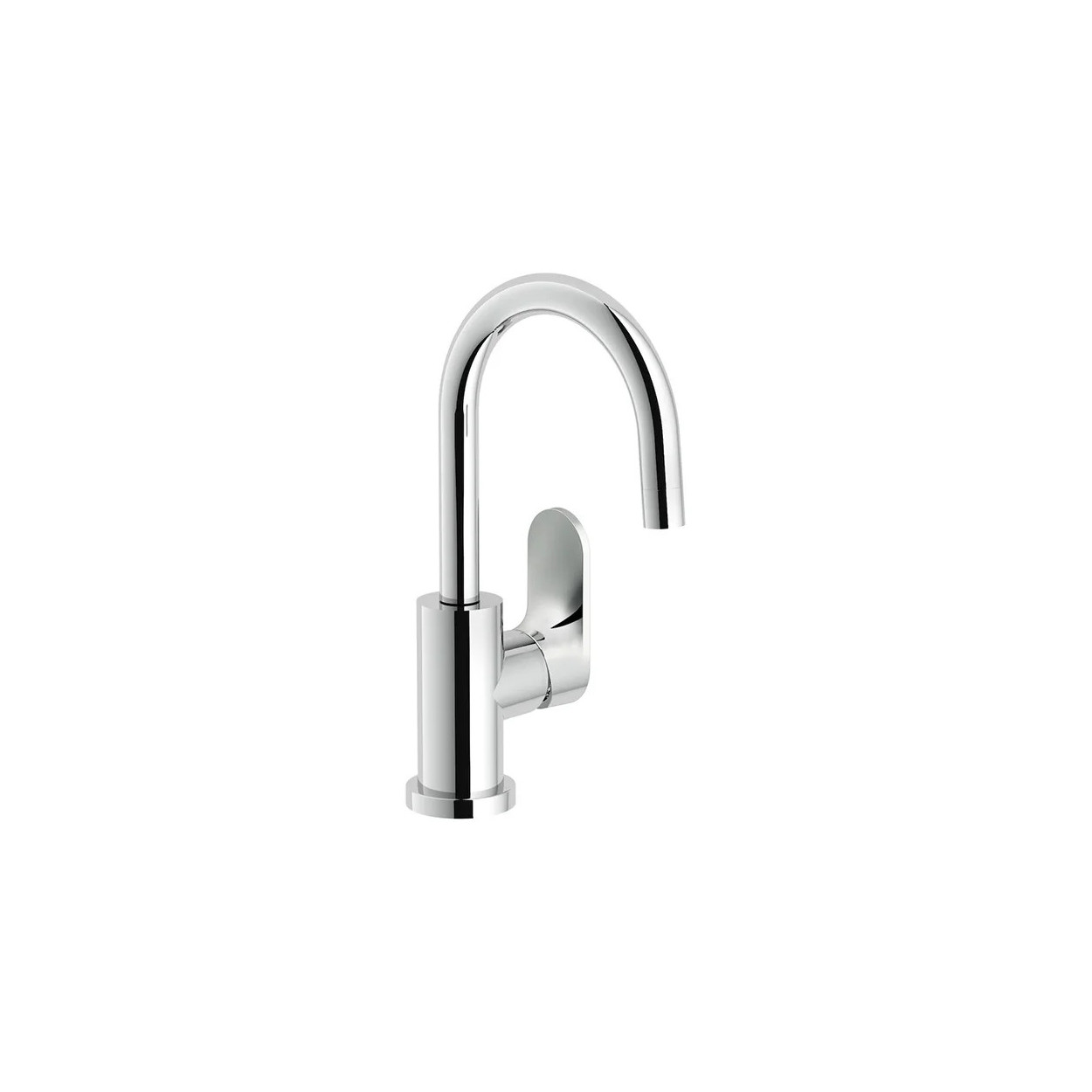 Miscelatore monocomando con scarico push per lavabo Yoyo cromo lucido