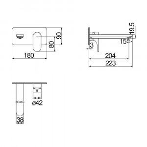 Miscelatore a parete Yoyo cromo lucido - Nobili | Acquista su Meglioal 2