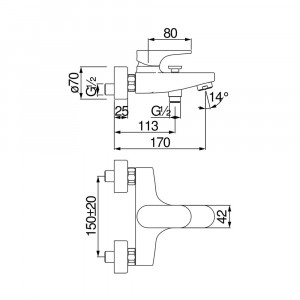 Miscelatore vasca Yoyo cromo lucido - Nobili | Design e funzionalità 2