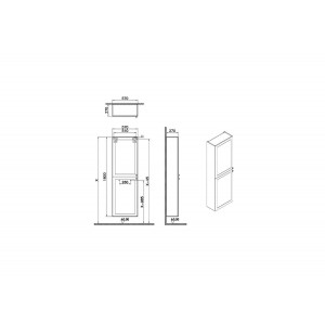 Colonna pensile alta Compact Root Classic blu scuro opaco Vitra 2
