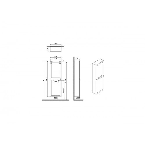 Colonna pensile alta Compact Root Classic blu scuro opaco Vitra