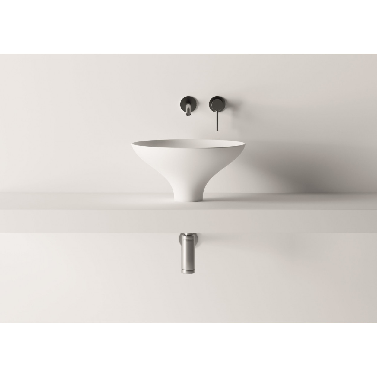 Lavabo d'appoggio di design in ceramica Equilibrium bianco - Alice Cer