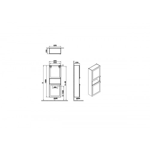 Colonna pensile bassa Compact Root Classic grigio chiaro opaco Vitra
