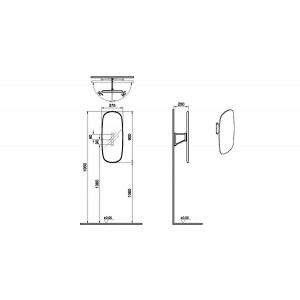 Specchio Girevole 90 cm Plural - Design Rovere Scuro - Vitra 2