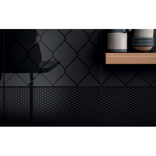Diesel Micro Black Fence 20x20 cm Iris Ceramica