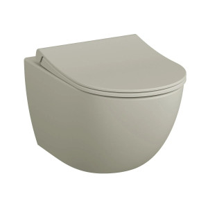 Vaso WC sospeso Sento con bordo rimless beige opaco – Vitra