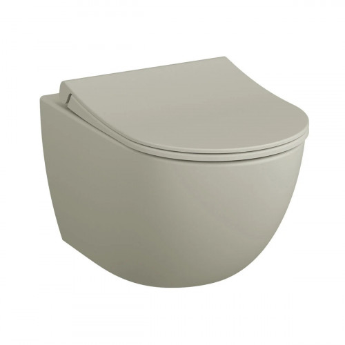 Vaso WC sospeso Sento con bordo rimless beige opaco – Vitra