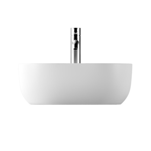 Lavabo da appoggio 45x31 cm ovale Unica in ceramica bianco lucido - Al