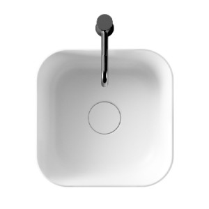 Lavabo da appoggio Unica 37x37 cm in ceramica bianco lucido - Alice Ce