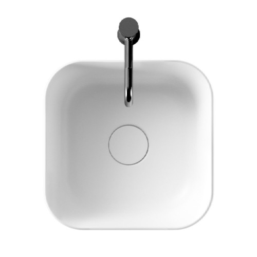 Lavabo da appoggio Unica 37x37 cm in ceramica bianco lucido - Alice Ce