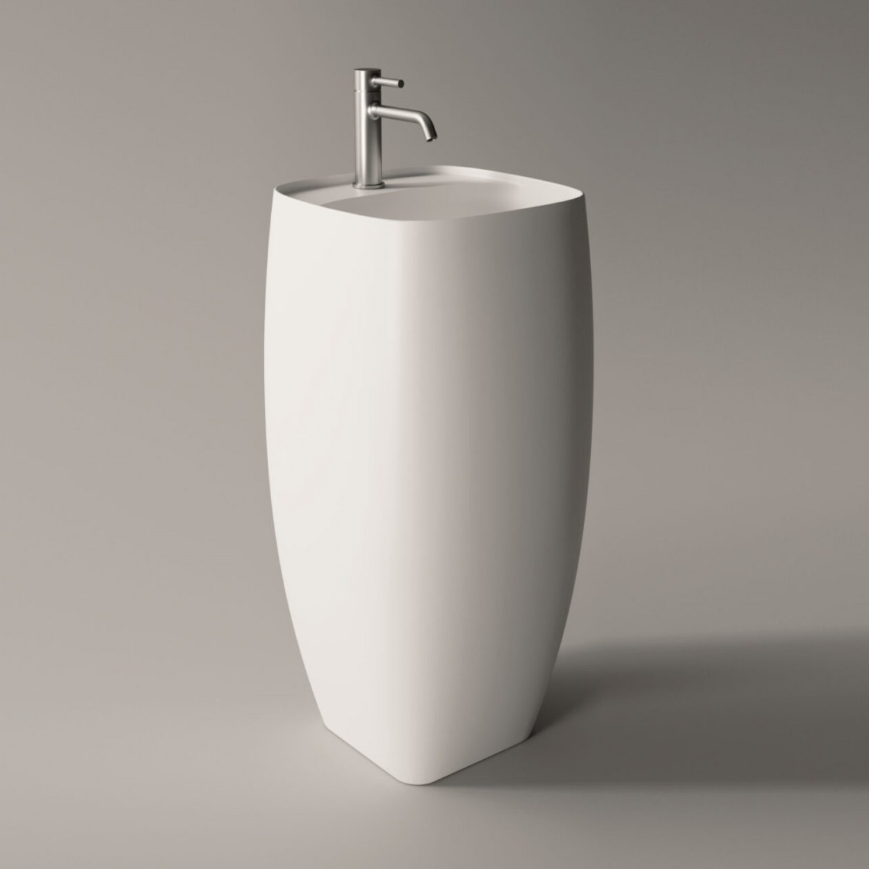 Lavabo freestanding Nur 45x40 cm in ceramica bianco lucido - Alice Cer