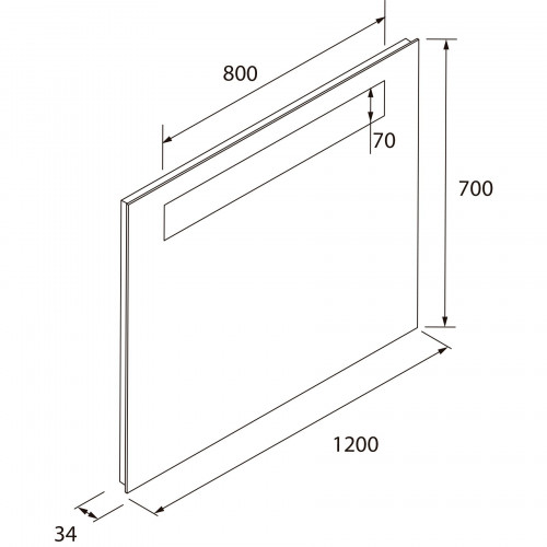 Specchio con Luce LED e Antiappannamento 120x70 cm Alcor - Meglioalge