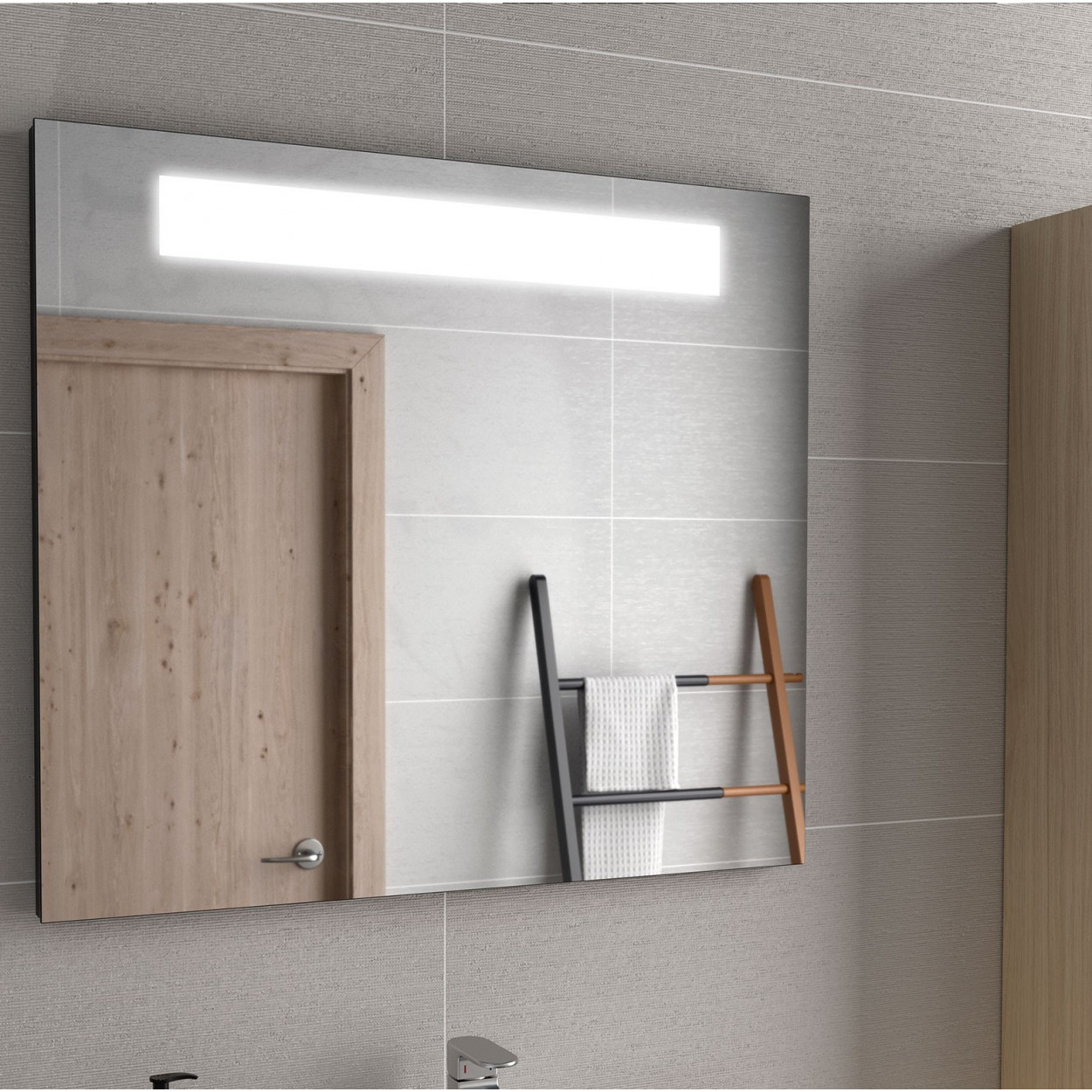 Specchio con Luce LED e Antiappannamento 120x70 cm Alcor - Meglioalge