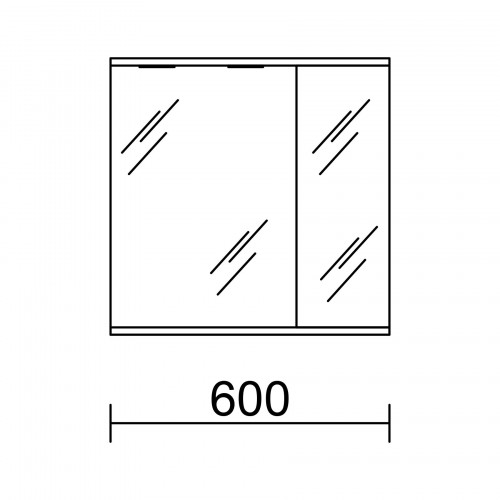 Specchio Contenitore 59,5x65,5x15,6 cm Loira - Meglioalge