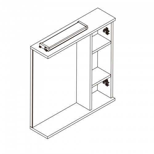 Specchio Contenitore 59,5x65,5x15,6 cm Loira - Meglioalge