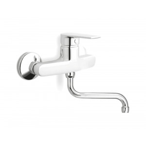 Miscelatore monocomando a parete per lavello Logos cromo - Mamoli