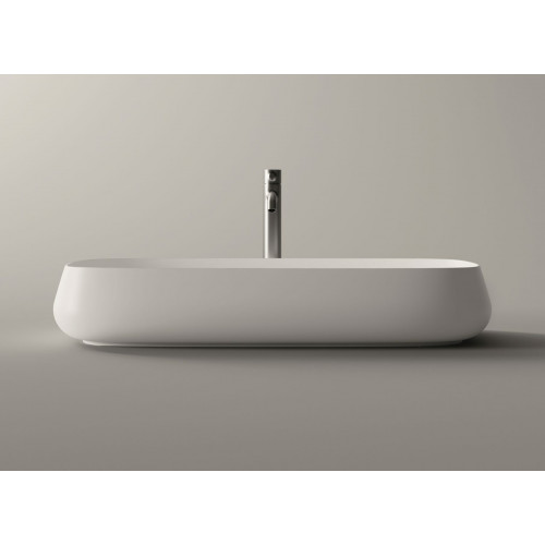 Lavabo da appoggio 80x35 cm Nur in ceramica bianco lucido - Alice Cera