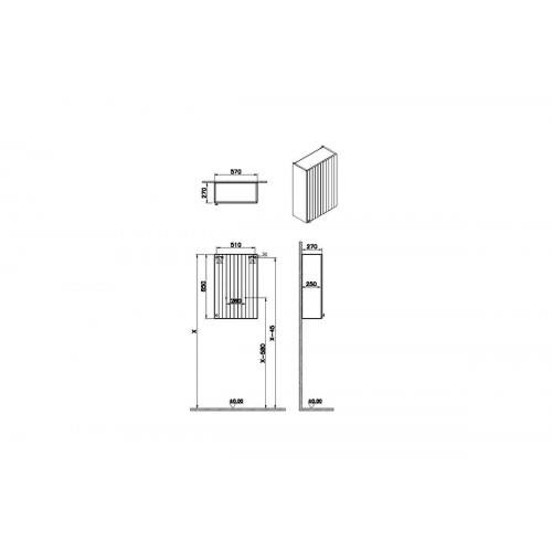 Pensile alto Compact Root Groove blu scuro opaco - Vitra