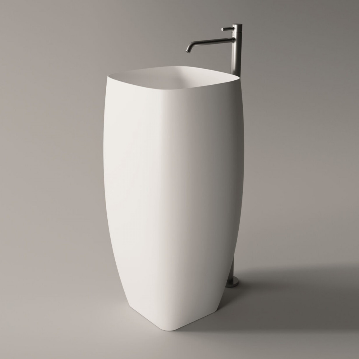 Lavabo freestanding Nur in ceramica bianco lucido - Alice Ceramica