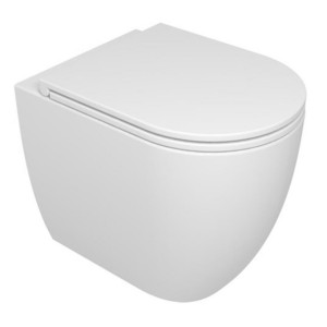 Vaso WC Filo Parete a Terra Senza Brida Like Bianco Lucido - GSG Ceram