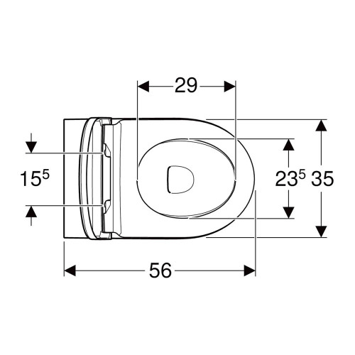 Vaso WC filo muro Icon bianco lucido con sedile - Geberit | Meglioalge