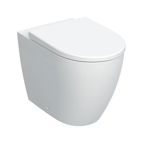 Vaso WC filo muro Icon bianco lucido con sedile - Geberit | Meglioalge