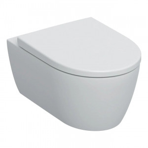 Vaso WC sospeso Rimfree® Icon bianco lucido con sedile - Geberit