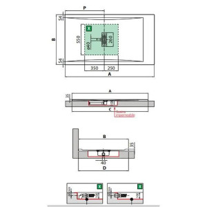 Piatto doccia 140x70 cm Custom Touch bianco opaco - Novellini 2