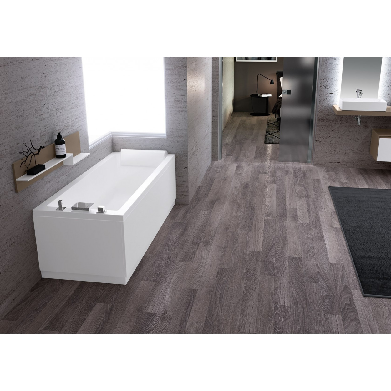 Vasca da bagno standard da incasso con telaio 170x70 cm Calos 2.0 bian