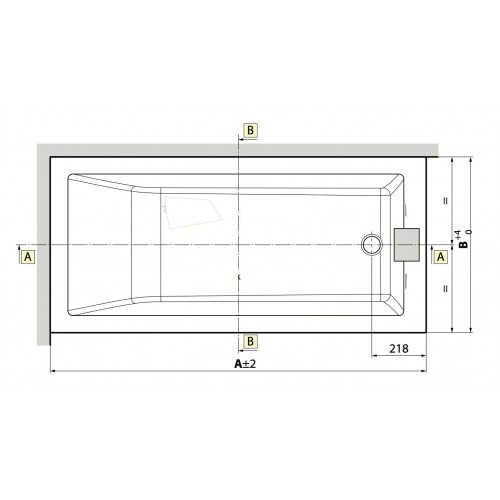 Vasca da bagno standard da incasso con telaio 170x70 cm Calos 2.0 bian