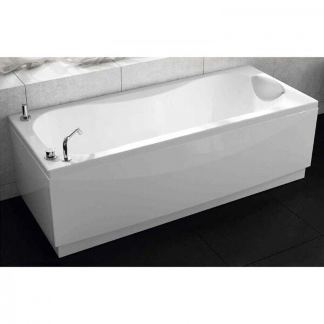 Vasca da bagno 170x70 cm standard con telaio Calypso bianco lucido - N