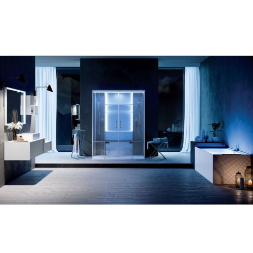Vasca da bagno 170x70 cm Divina Hydro Plus con rubinetteria bianco luc