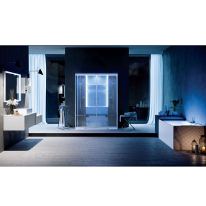 Vasca da bagno 170x75 cm Divina Hydro Plus con rubinetteria bianco luc 2