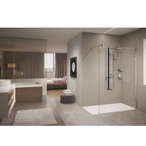 Colonna doccia 22x7,5xh150 cm con termostatico Line 2 bianco opaco - N