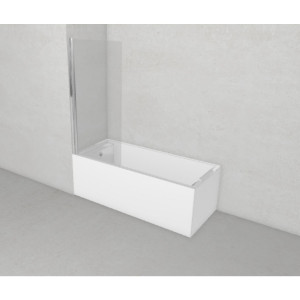 Parete vasca 80x150 cm Aurora1 cromo - Novellini 2