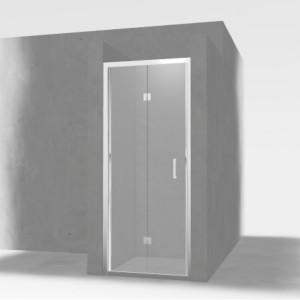 Box doccia 76-82 cm scorrevole 2 ante a soffietto in vetro trasparente 2