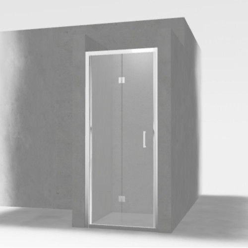 Box doccia 76-82 cm scorrevole 2 ante a soffietto in vetro trasparente