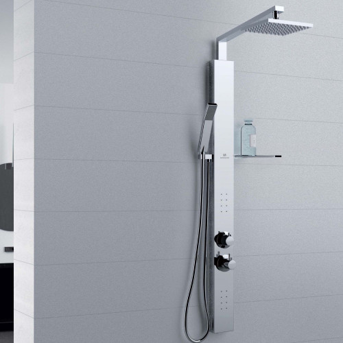 Colonna doccia 10xh118 cm con miscelatore termostatico Refis Plus crom