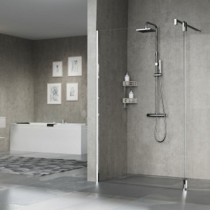 Colonna doccia 29xh125 cm Easy2 cromo/nero - Novellini