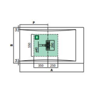 Piatto doccia 140x80 cm Custom Touch bianco opaco – Novellini 2