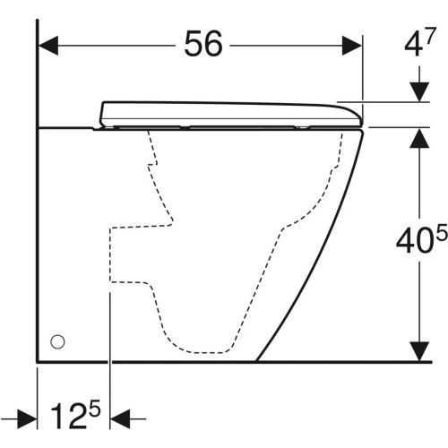 Vaso WC a pavimento Icon Square Rimfree bianco lucido - Geberit