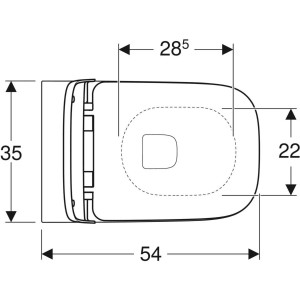Vaso WC a terra Smyle Square Rimfree bianco - Geberit | Meglioalge 2