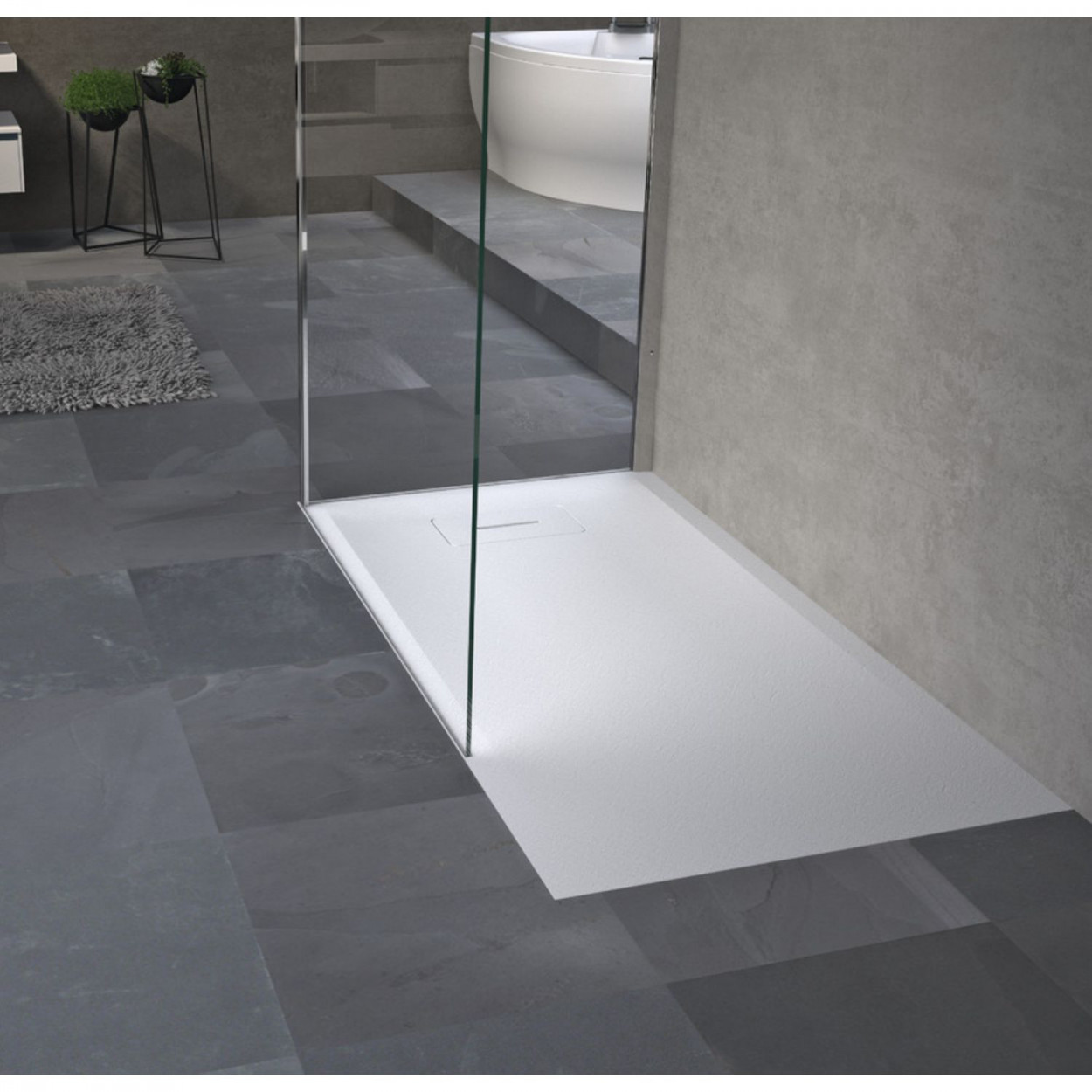 Piatto doccia 120x80 cm Novosolid bianco lucido - Novellini