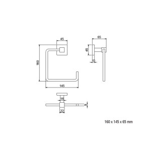 Porta rotolo Nevio cromo lucido – Meglioalge 2