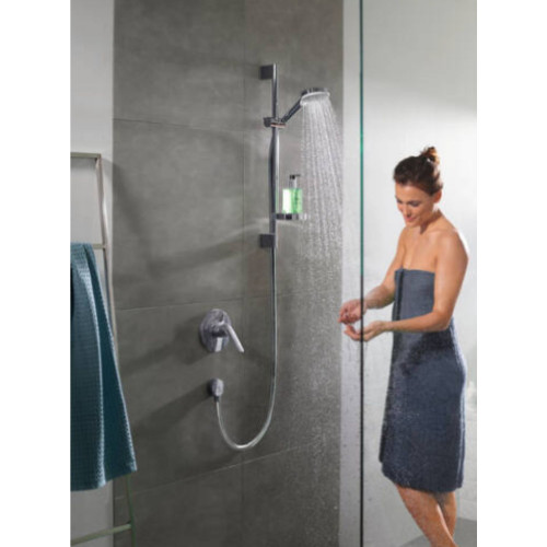 Set doccia con asta 65 cm e porta sapone Crometta Vario cromo - Hansgr