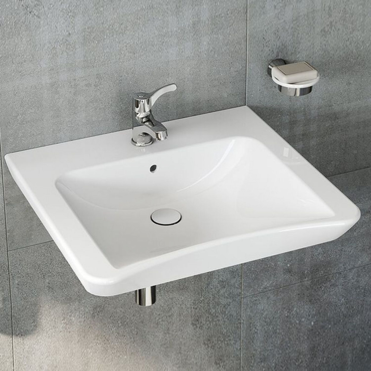 Lavabo sospeso VitrA Conforma 60 cm con VitrAhygiene - Vitra