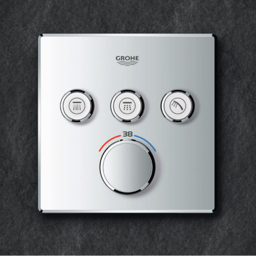 Miscelatore termostatico 3 vie Grohtherm Smartcontrol cromo Grohe